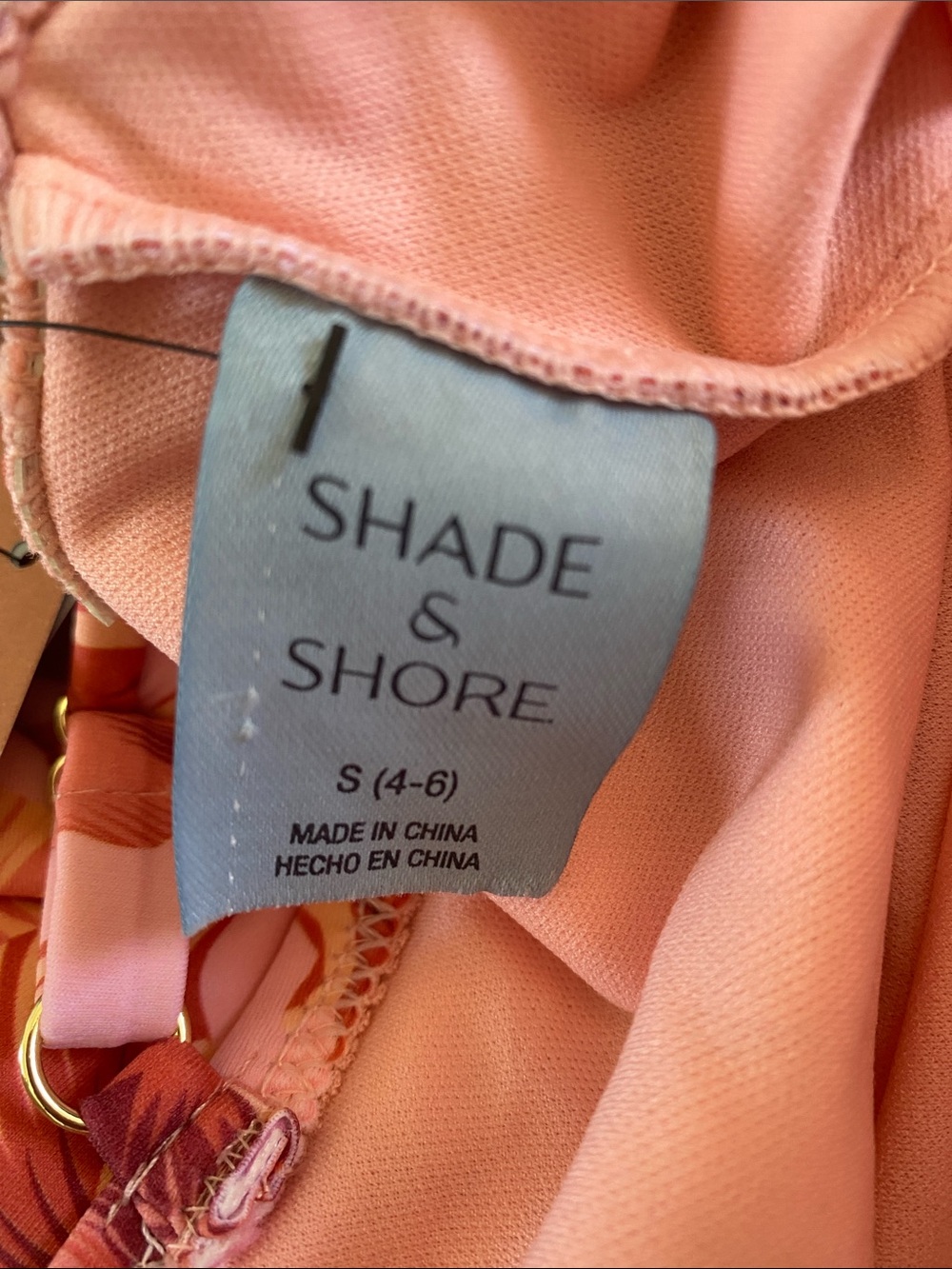 NWT Women’s Shade and Shore Floral One-Piece Swimsuit Size S - Picture 3 of 5